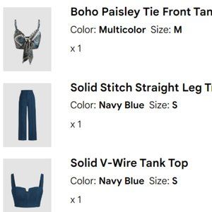 Set of tops and wide trowsers